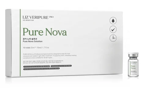 Pure Nova Solution — carton and vial, rendering