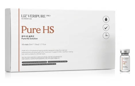 Pure HS Solution — carton and vial, rendering