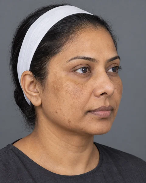 Illustrative image — Skin with an uneven-looking tone, view 1